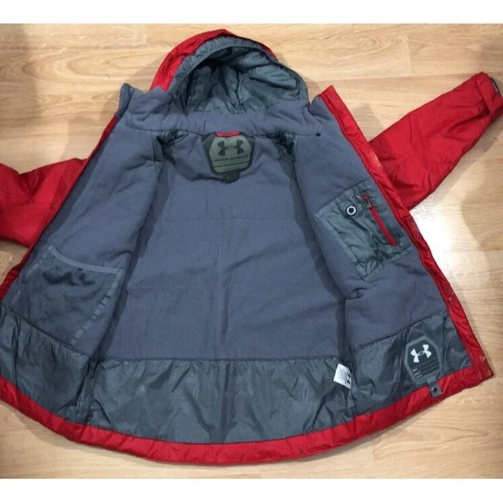 UNDER ARMOUR Winter Jacket Youth Large YLG Red Cold Gear Excellent